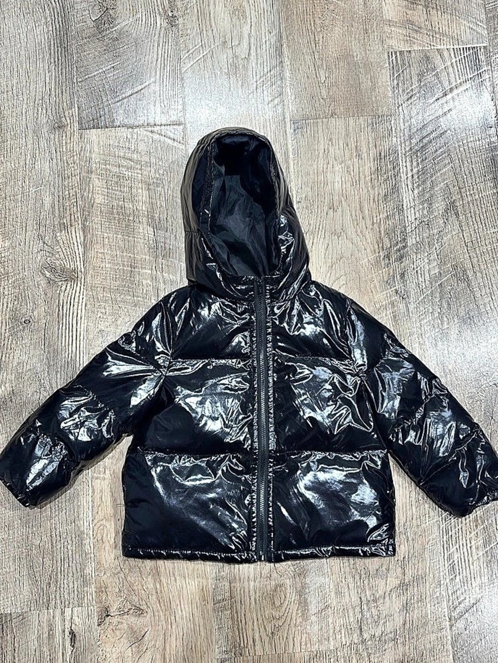 Black Hooded Puffer Jacket Like New